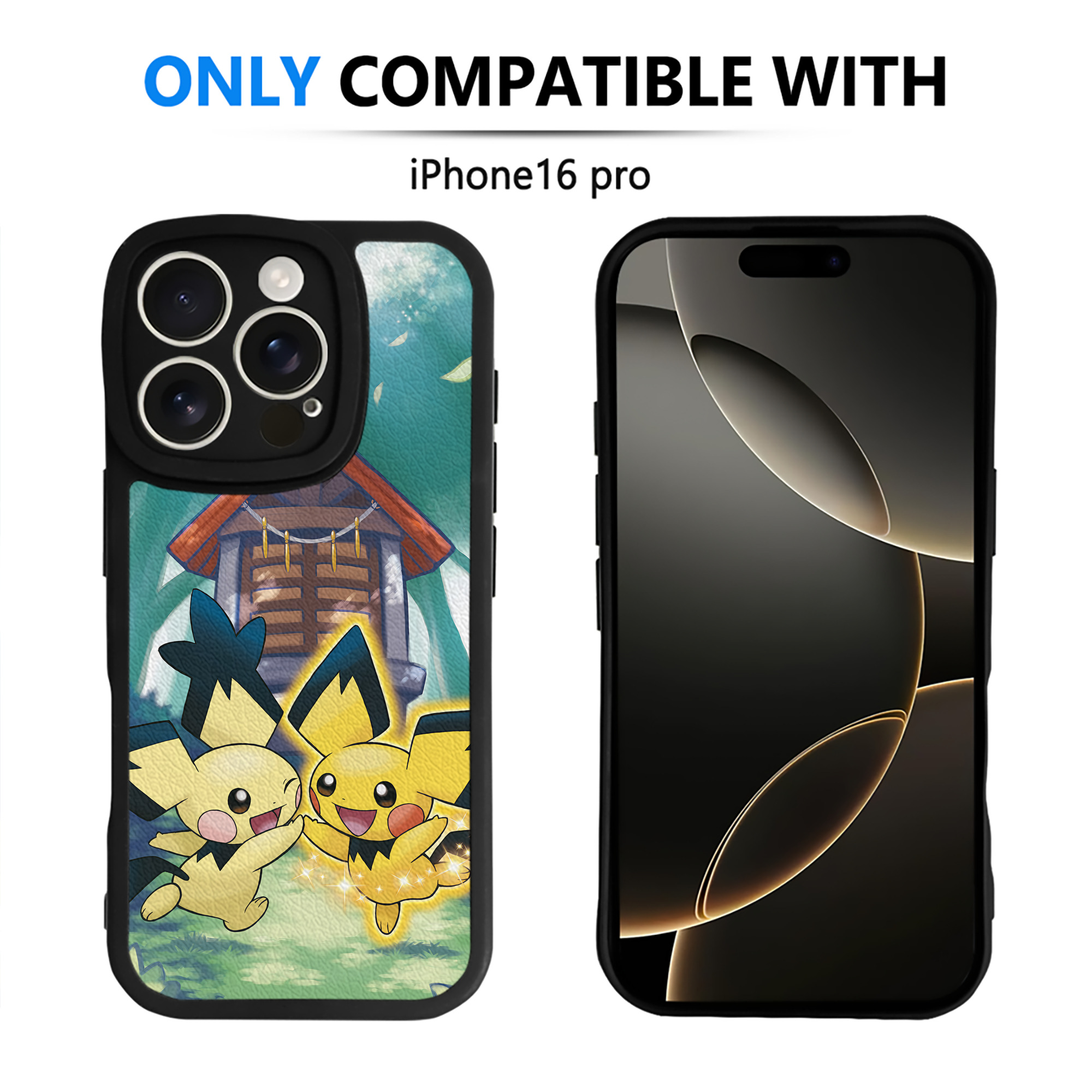 （画像用） ポケットモンスター Pokémon 【iPhone 16シリーズ対応】シリコンスマホケース（レザー調） 材質：シリコン